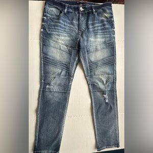 Men’s South Pole JeanSize 36X32 Dark Blue Skinny Active‎ Flex Distressed